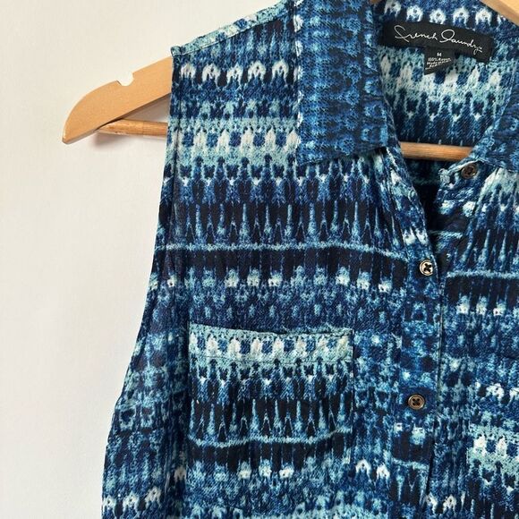 French Laundry Blue Patterned Mini Dress - Picture 16 of 16